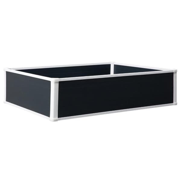 Rootz Højbed - Plantekasse med afvandingsfunktion - Beskyttelse mod skadedyr - Plast - Grå - 120 x 90 x 30 cm