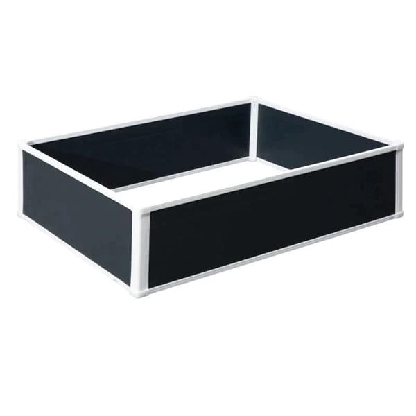 Rootz Højbed - Plantekasse med afvandingsfunktion - Beskyttelse mod skadedyr - Plast - Grå - 120 x 90 x 30 cm