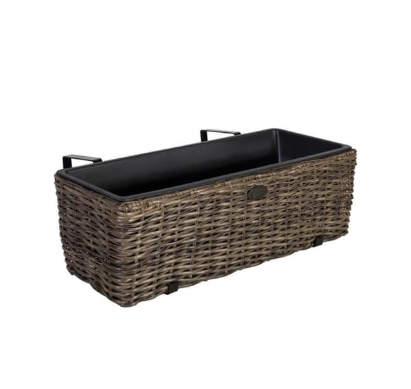 Balkon blomsterkasse FLET 60x19xH18cm, mørkebrun