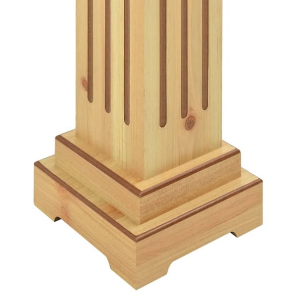 klassisk plantestativ 17x17x66 cm MDF firkantet lys træfarve