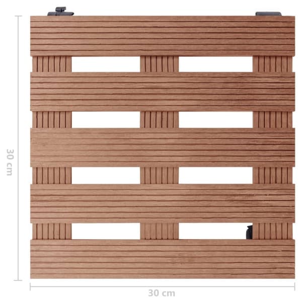 Blomvagnar 4 st brun 30x30x7,5 cm WPC