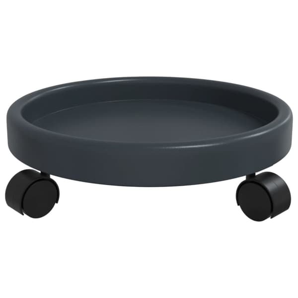 Blomvagnar med hjul 2 st grå diameter 34 cm 35 kg