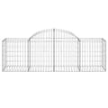 Miniatyrbild 3 av 5: Gabion bågformad 200x50x60/80 cm galvaniserat järn
