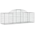 Miniatyrbild 2 av 5: Gabion bågformad 200x50x60/80 cm galvaniserat järn