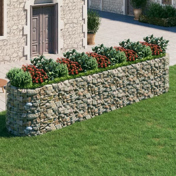 gabion-højbed 500x100x100 cm galvaniseret jern
