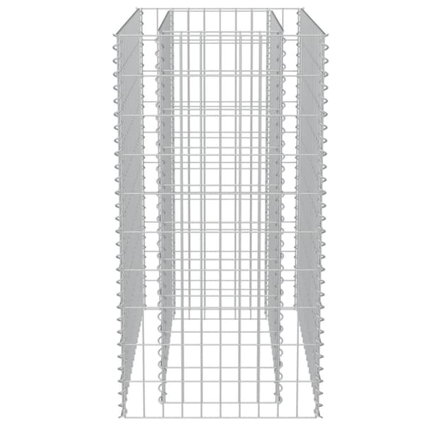 Planteringsgabion upphöjd galvaniserat stål 90x50x100 cm