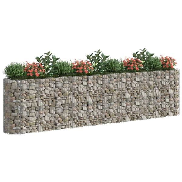 gabion-højbed 400x50x100 cm galvaniseret jern