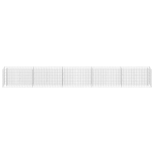 Planteringsgabion upphöjd galvaniserat stål 450x30x60 cm