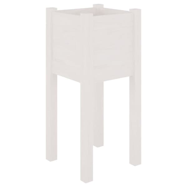 Odlingslådor 2 st vit 31x31x70 cm massiv furu