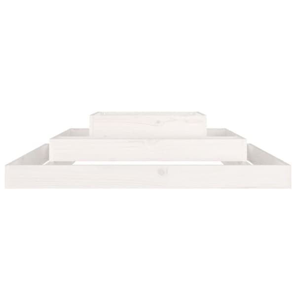 plantekasse 110x110x27 cm massivt fyrretræ hvid