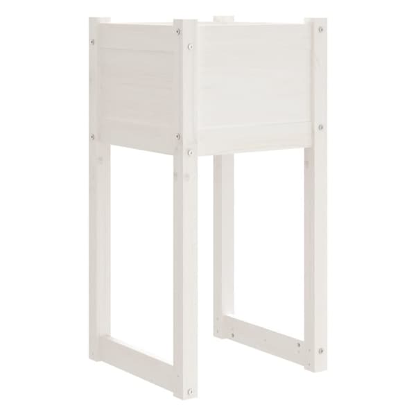 plantekasser 2 stk. 40x40x81 cm massivt fyrretræ hvid