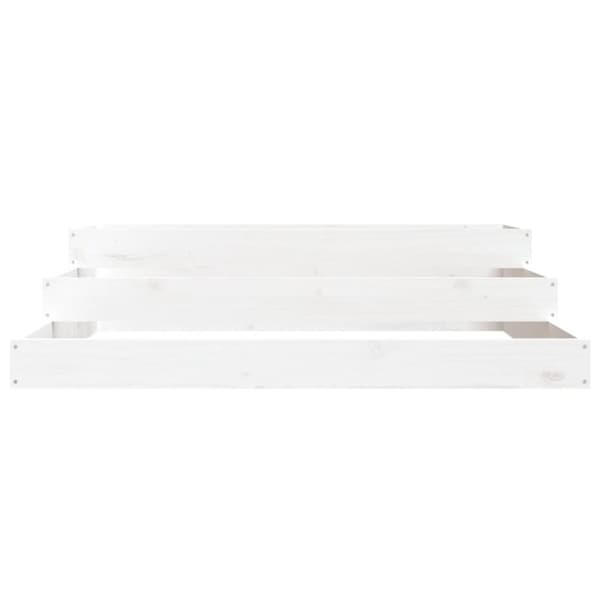 Odlingslåda vit 110x110x27 cm massiv furu