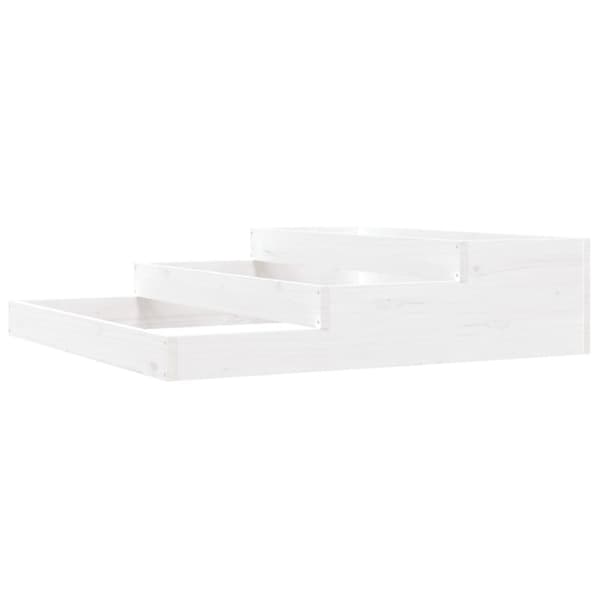 Odlingslåda vit 110x110x27 cm massiv furu