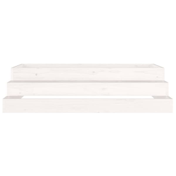 plantekasse 110x110x27 cm massivt fyrretræ hvid