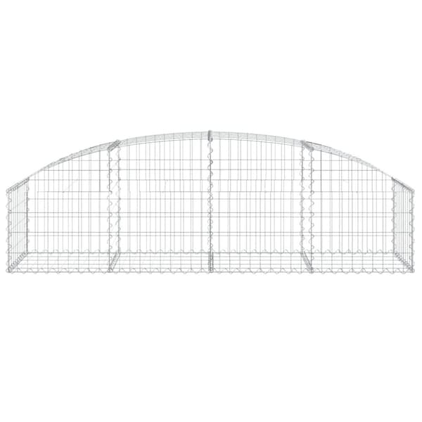 Gabion bågformad 200x50x40/60 cm galvaniserat järn