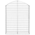 Miniatyrbild 3 av 5: Gabion bågformad 100x30x120/140 cm galvaniserat järn