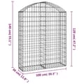 Miniatyrbild 5 av 5: Gabion bågformad 100x30x120/140 cm galvaniserat järn