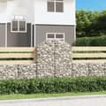 Miniatyrbild 1 av 5: Gabion bågformad 100x30x120/140 cm galvaniserat järn