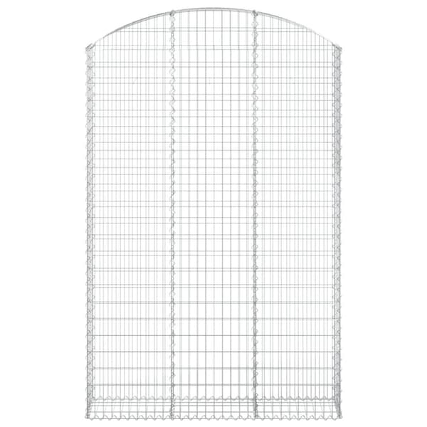 Kaareva kivikori 150x30x220/240 cm galvanoitu rauta