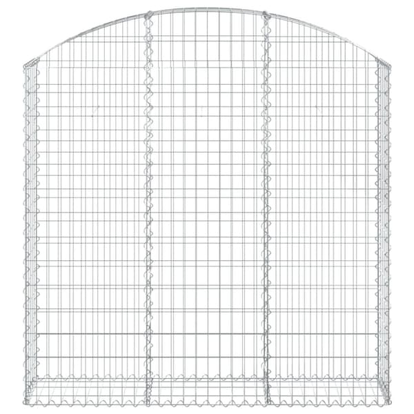 Gabion bågformad 150x30x140/160 cm galvaniserat järn