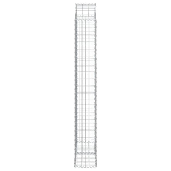 Kaareva kivikori 100x30x200/220 cm galvanoitu rauta