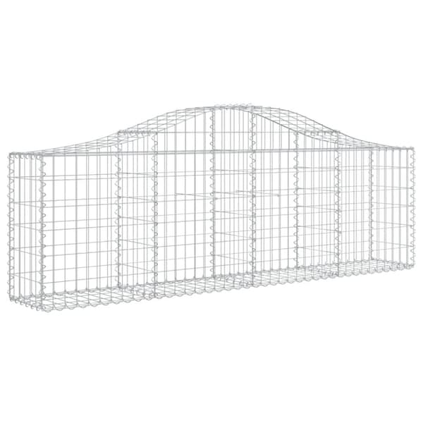 buede gabionkurve 3 stk. 200x30x60/80 cm galvaniseret jern