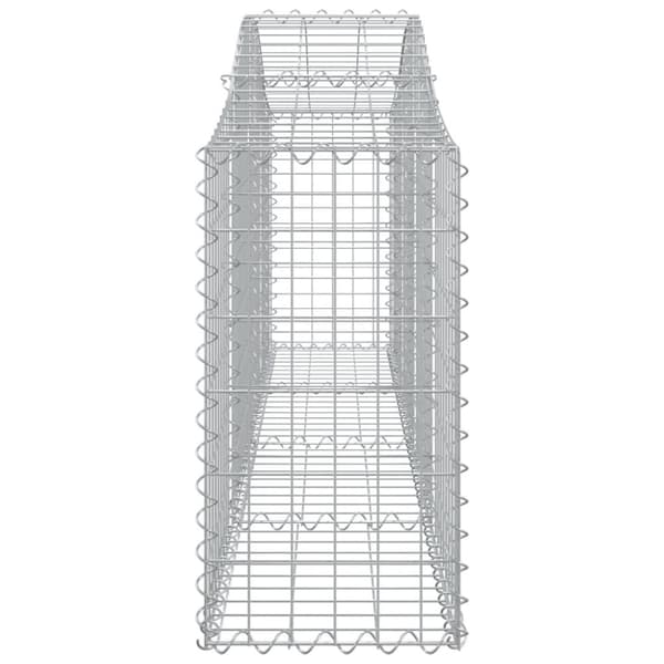 buede gabionkurve 3 stk. 200x30x60/80 cm galvaniseret jern