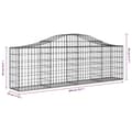 Miniatyrbillede 6 af 6: buede gabionkurve 3 stk. 200x30x60/80 cm galvaniseret jern