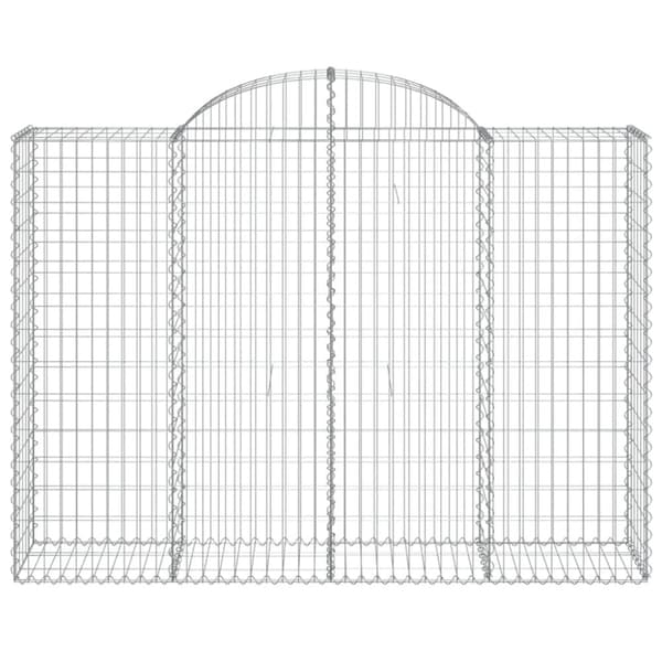 buede gabionkurve 2 stk. 200x50x140/160 cm galvaniseret jern