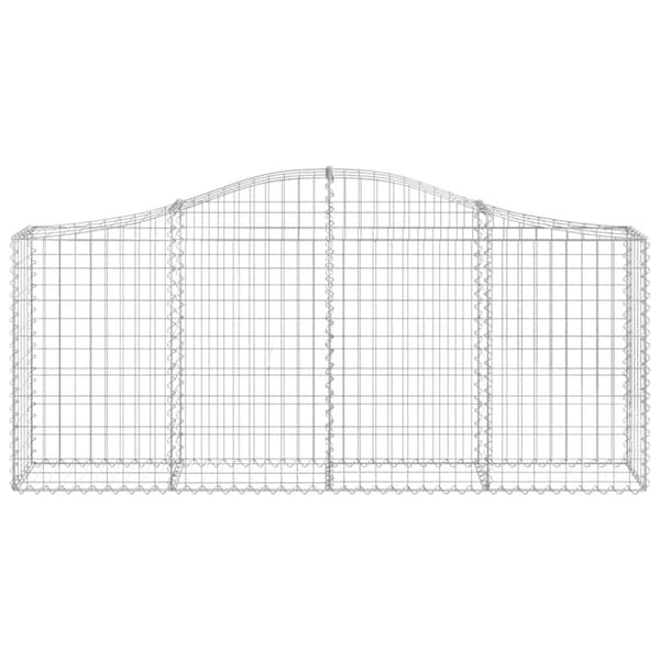 buede gabionkurve 12 stk. 200x30x80/100 cm galvaniseret jern