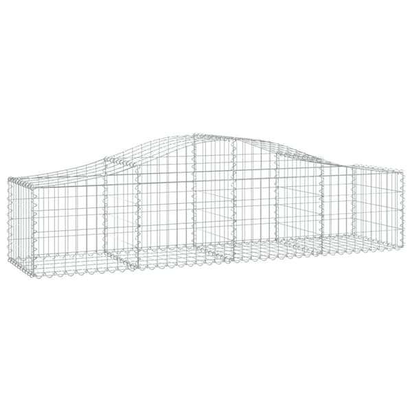 Kaarevat kivikorit 6 kpl 200x50x40/60 cm galvanoitu rauta