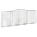 Miniatyrbillede 3 af 6: buede gabionkurve 2 stk. 400x50x140/160 cm galvaniseret jern