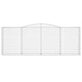 Miniatyrbillede 4 af 6: buede gabionkurve 2 stk. 400x50x140/160 cm galvaniseret jern