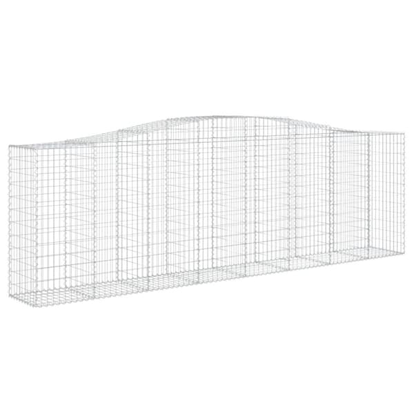 Kaarevat kivikorit 7 kpl 400x50x120/140 cm galvanoitu rauta