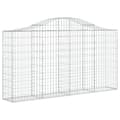 Miniatyrbillede 3 af 6: buede gabionkurve 18 stk. 200x30x100/120 cm galvaniseret jern