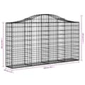 Miniatyrbillede 6 af 6: buede gabionkurve 18 stk. 200x30x100/120 cm galvaniseret jern