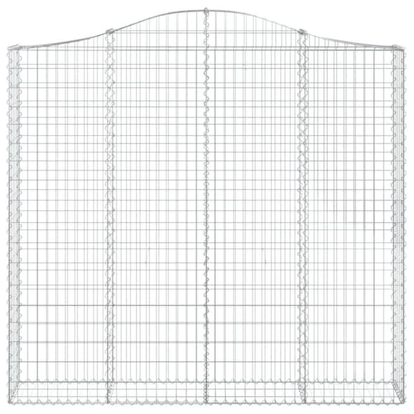 buede gabionkurve 3 stk. 200x30x180/200 cm galvaniseret jern