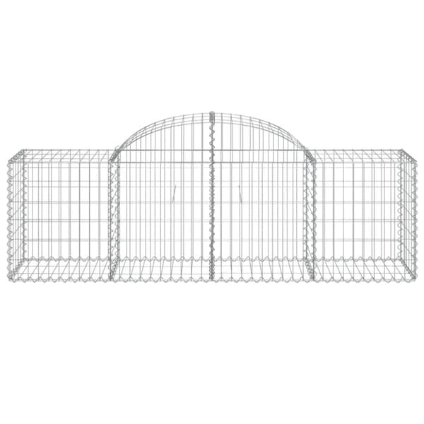 buede gabionkurve 8 stk. 200x50x60/80 cm galvaniseret jern
