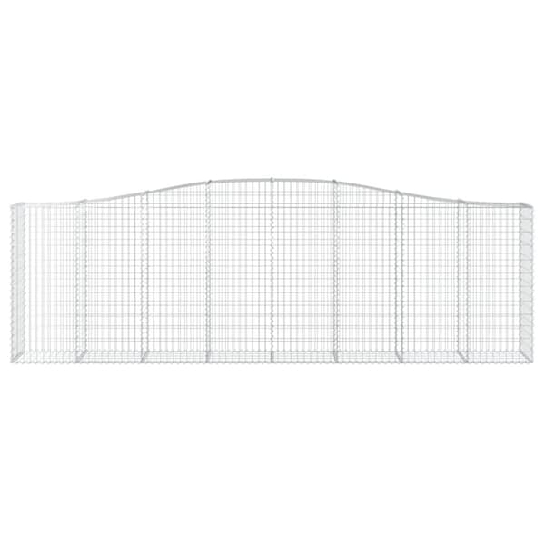 Kaarevat kivikorit 9 kpl 400x50x120/140 cm galvanoitu rauta