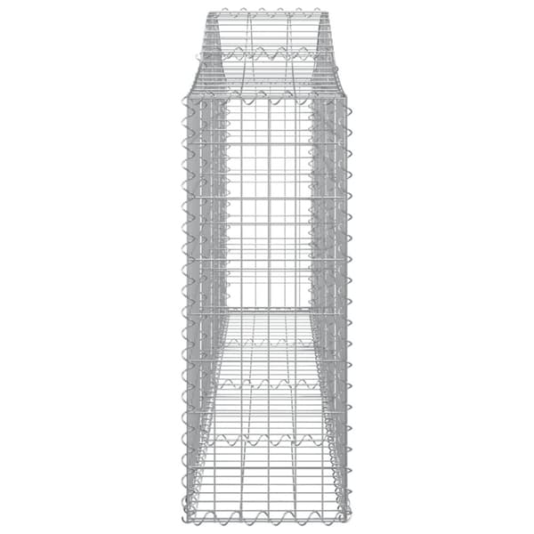 buede gabionkurve 25 stk. 200x30x80/100 cm galvaniseret jern