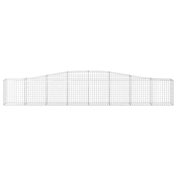 Gabioner bågformade 6 st 400x30x60/80 cm galvaniserat järn