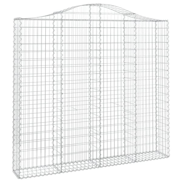 Kaarevat kivikorit 5 kpl 200x30x180/200 cm galvanoitu rauta
