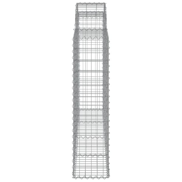 buede gabionkurve 6 stk. 200x30x120/140 cm galvaniseret jern