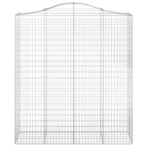 Kaarevat kivikorit 4 kpl 200x50x220/240 cm galvanoitu rauta
