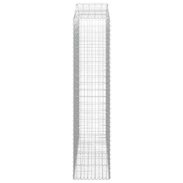 Kaarevat kivikorit 4 kpl 200x50x220/240 cm galvanoitu rauta