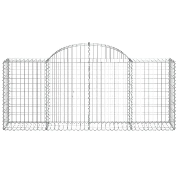 buede gabionkurve 25 stk. 200x50x80/100 cm galvaniseret jern