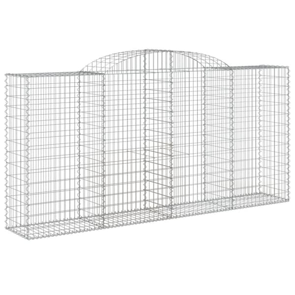 Kaarevat kivikorit 6 kpl 300x50x140/160 cm galvanoitu rauta