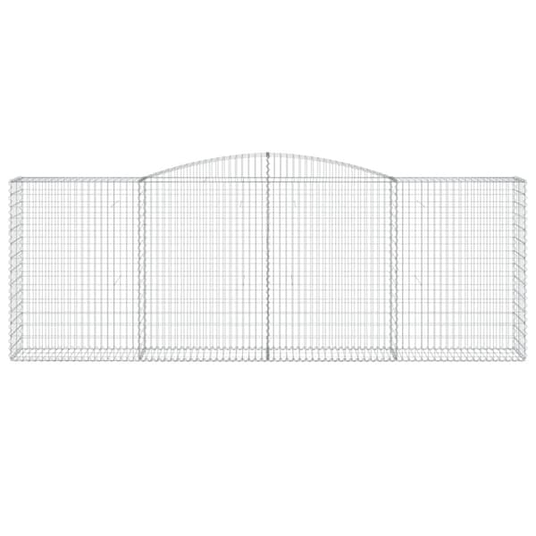 Gabion bågformad 400x50x140/160 cm galvaniserat järn