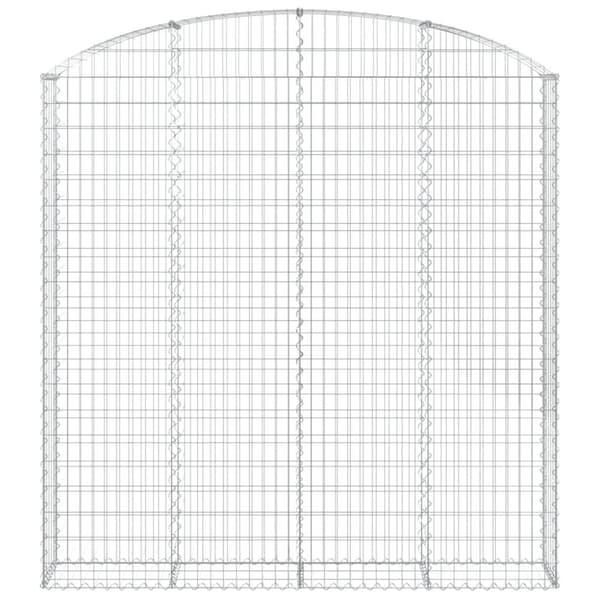 Gabion bågformad 200x30x200/220 cm galvaniserat järn