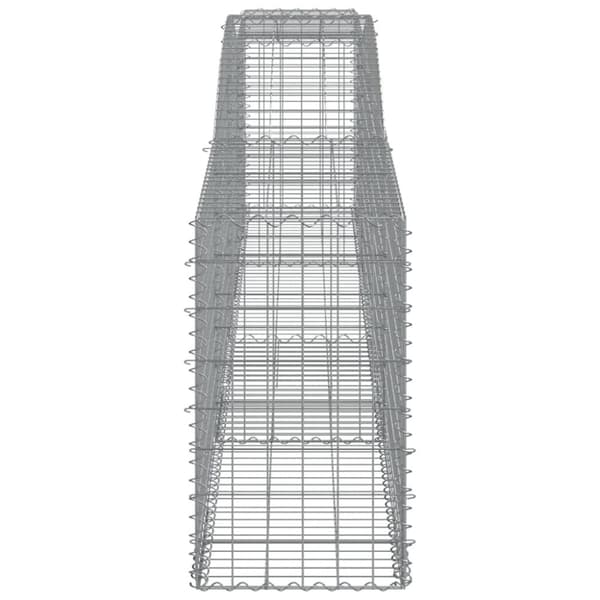 buede gabionkurve 8 stk. 400x50x80/100 cm galvaniseret jern